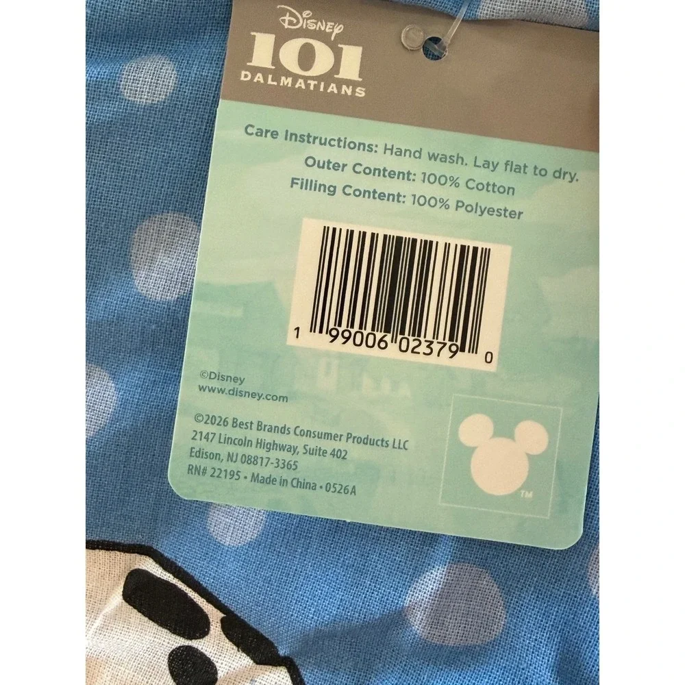 Disney 101 Dalmatians 3pc Kitchen Set Towel Oven Mitt Pot Holder Blue Polka Dot